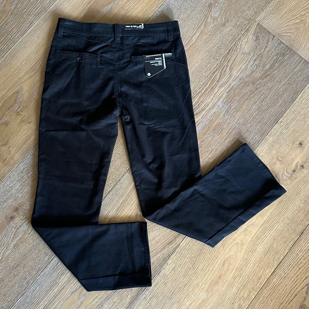 Volcom Frickin Modern Straight Chinos Black 14Y Youth Slim Straight Pants NWT